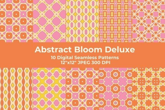 Abstract Bloom Deluxe Seamless Patterns: A Creative Powerhouse for Designers and Entrepreneurs
