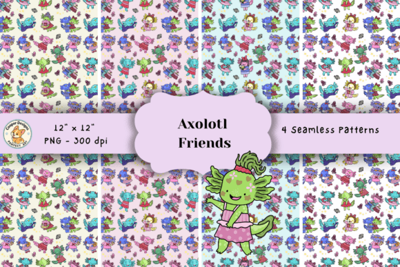 Axolotl Friends Seamless Patterns: A Strategic Design Tool for Creatives and Businesses