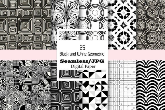 Black and White Geometric Patterns