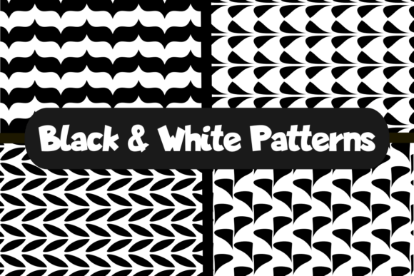 Black White Abstract Geometric Patterns for Creative and Practical Use