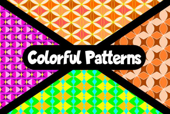 Colorful Abstract Geometric Patterns Bundle: A Versatile Design Resource for Creatives