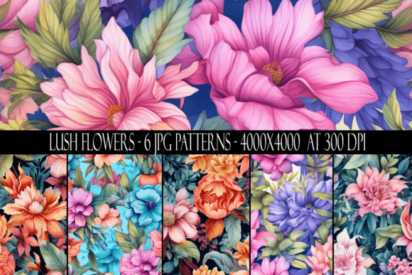 Lush Flower Seamless Patterns: A Versatile Resource for Creative Professionals