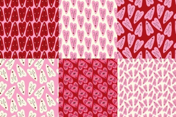 Naive Love Seamless Patterns