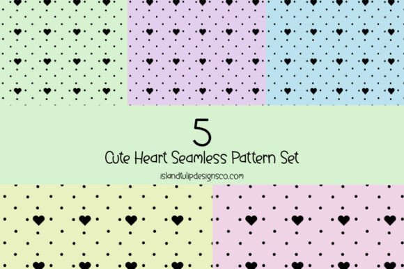 Pastel Heart and Dot Seamless Patterns S: A Versatile Design Tool for Modern Creatives