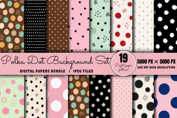 Polka Dot Background Set for Creative Projects