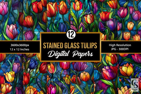 Stained Glass Tulip Flowers Patterns: A Creative Resource for Craft Enthusiasts