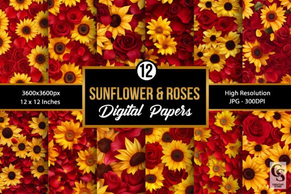 Sunflowers and Rose Petals Patterns: A Strategic Design Choice for Creative Projects