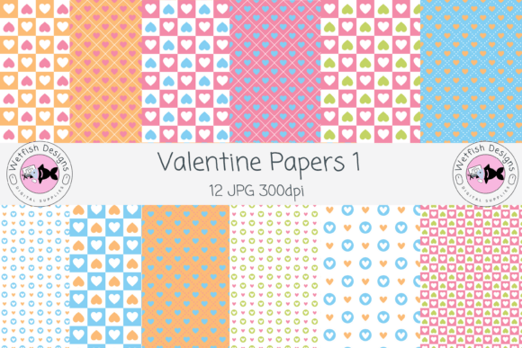 Valentine Seamless Paper Patterns 1