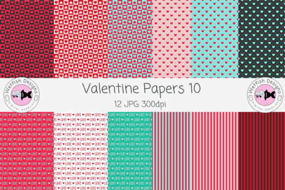 Valentine Seamless Paper Patterns 10