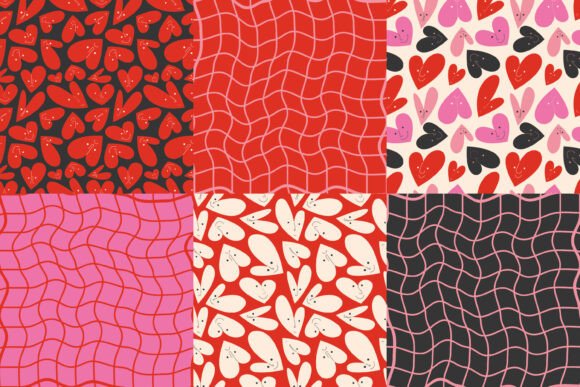 Valentines Day Naive Patterns Pack: A Versatile Digital Resource for Creative Projects