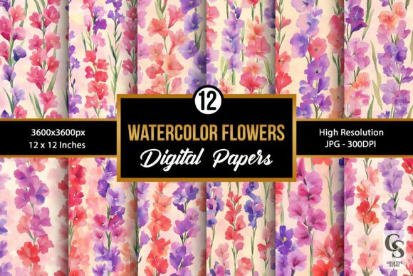 Watercolor Summer Flowers Patterns: A Vibrant Addition to Your Creative Projects